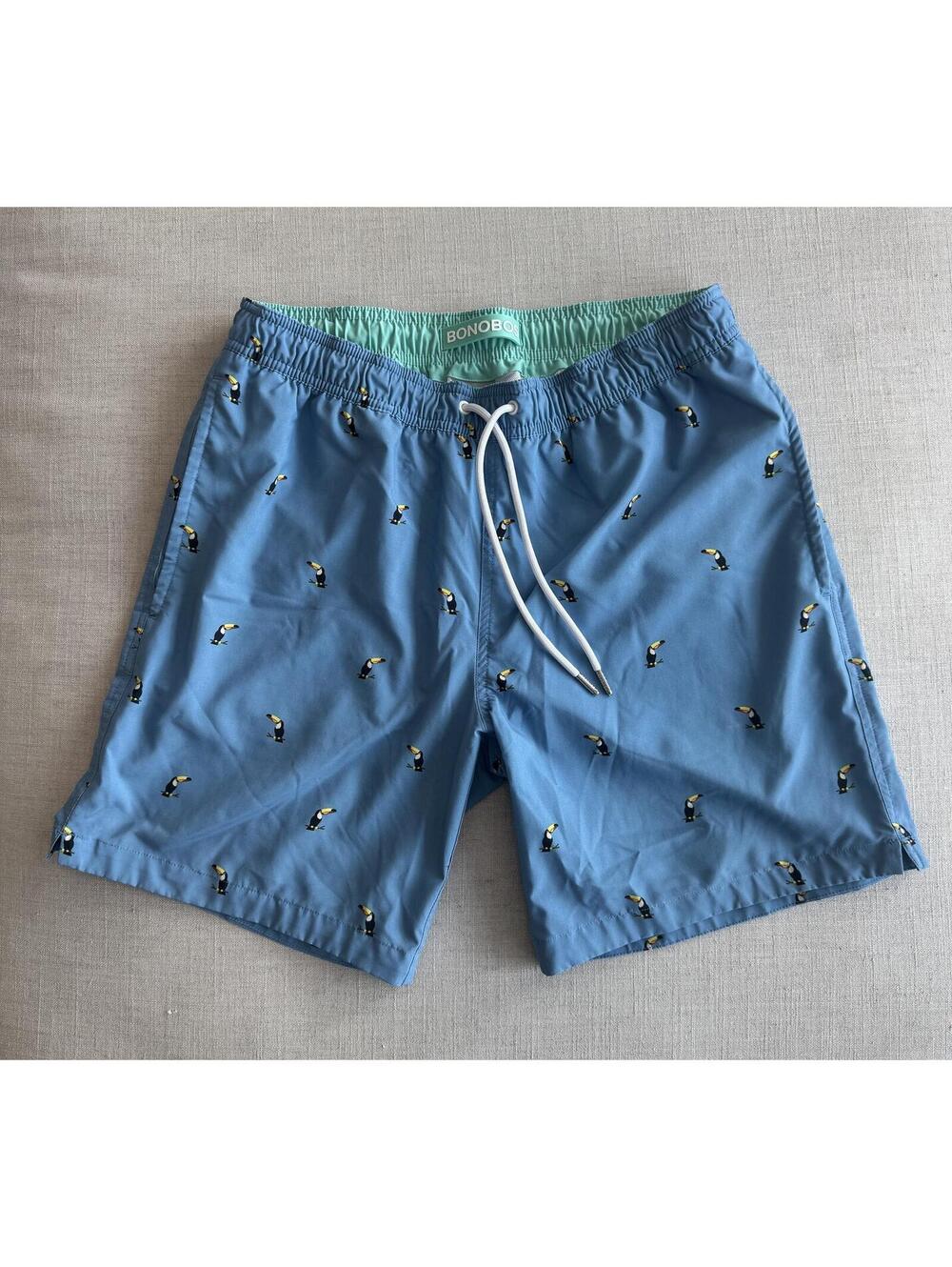 Bonobos Riviera Recycled Swim Trunks Toucan Print Small